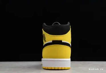 071 852542 1 BLACK WHITE YELLOW JORDAN TOE AIR 0703